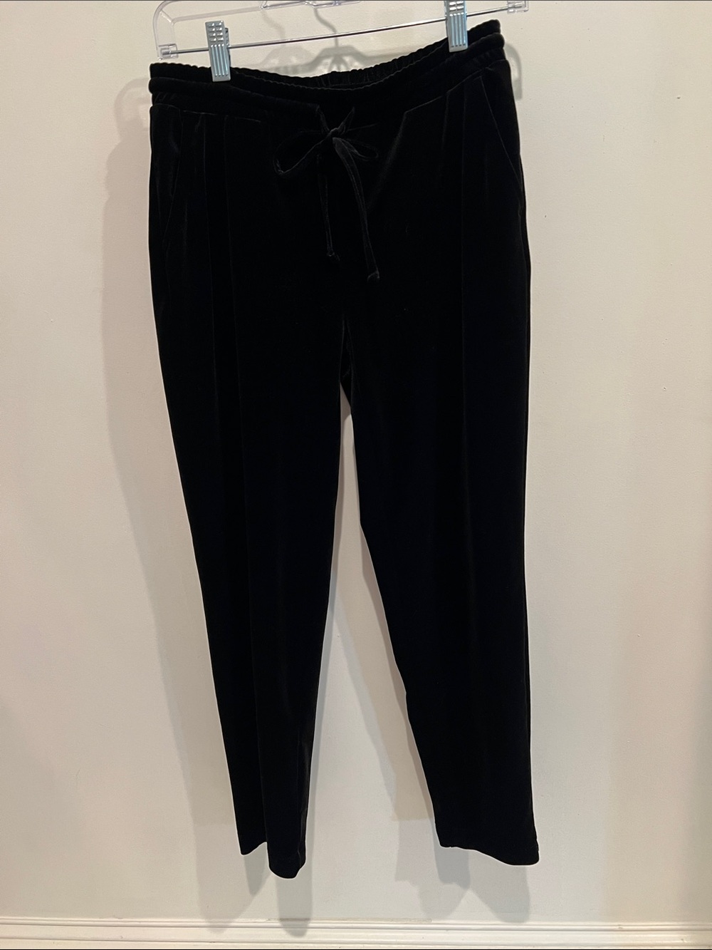 a new day Black Velvet Drawstring Joggers